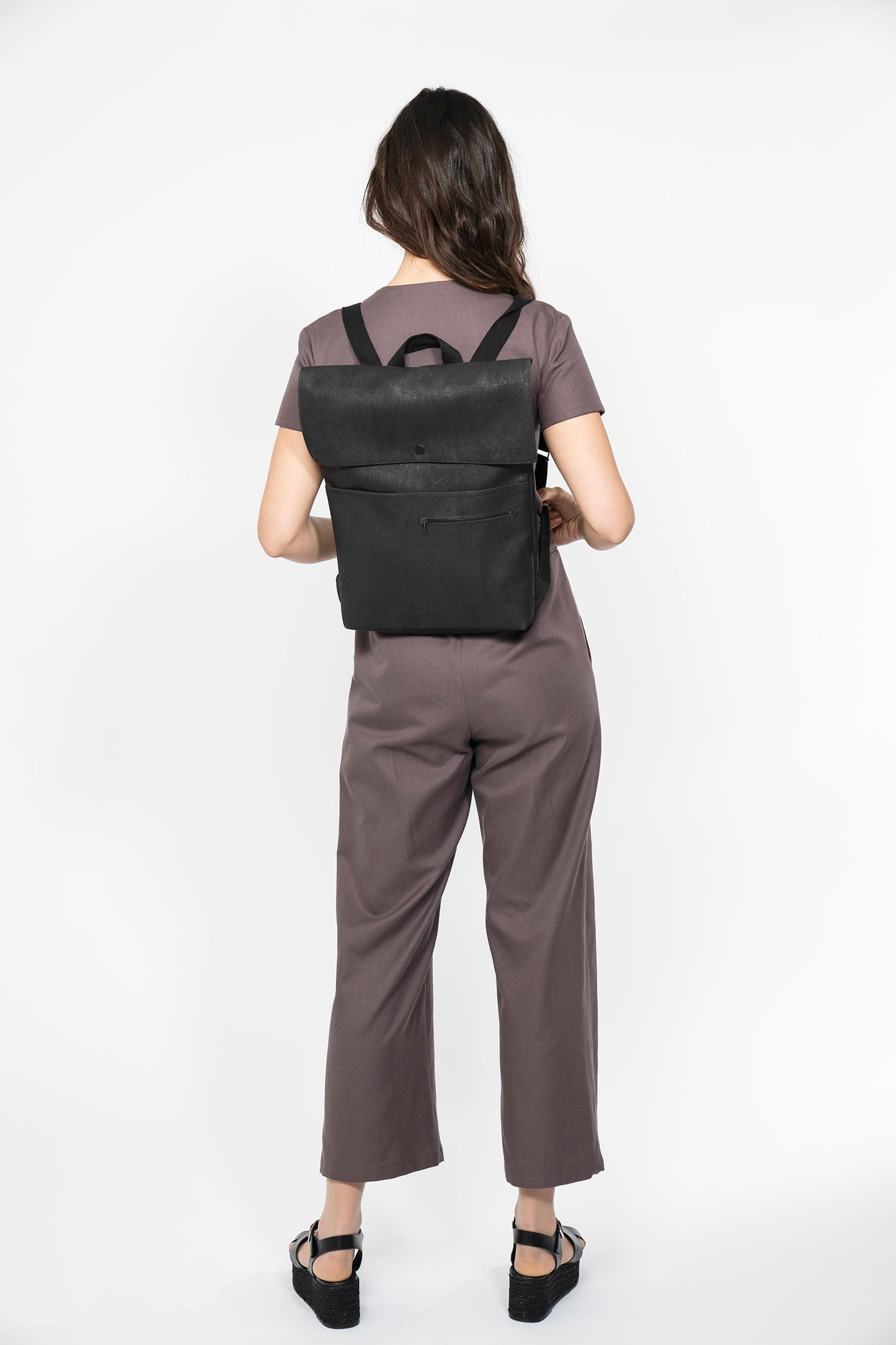 Vegan Corkskin Backpack MYRTO - black