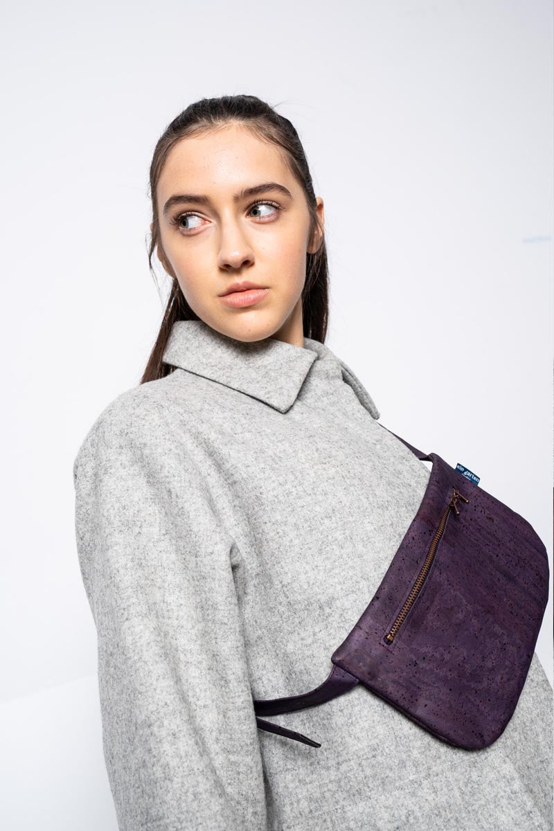 Corkskin Bag FLAT - PURPLE